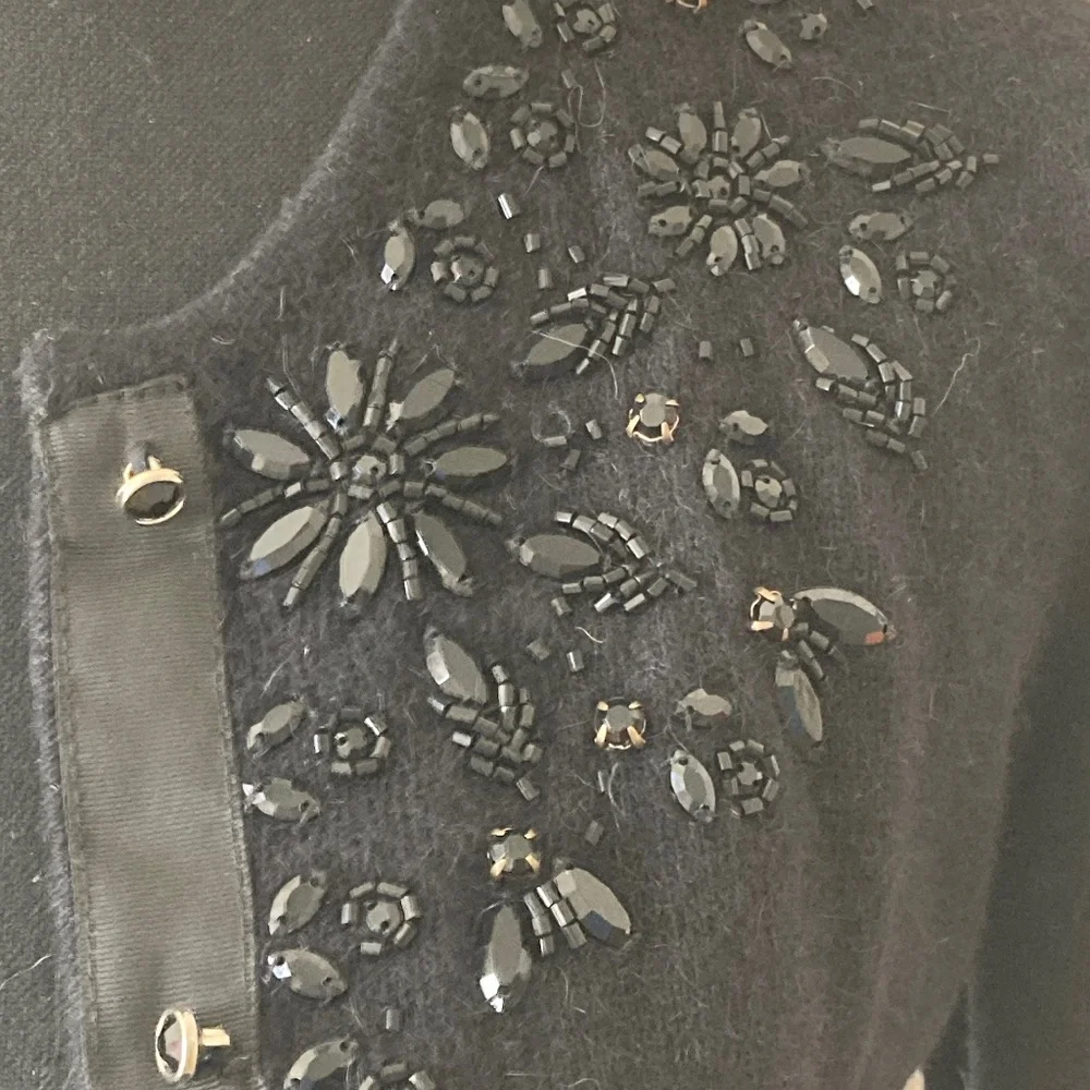 Rare Free People Y2K Beaded Wool Cardigan XS - Picture 2 of 9
